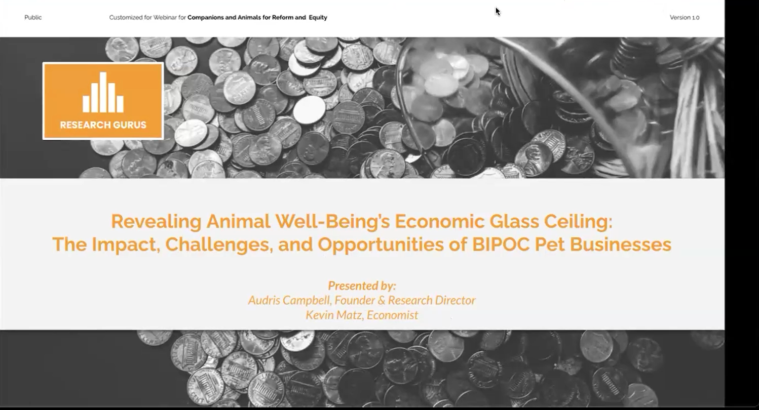 Screenshot 2025-05-02 12.22.27 PM Changemaker Webinar: The Revealing Animal Well-Being's Economic Glass Ceiling Report
